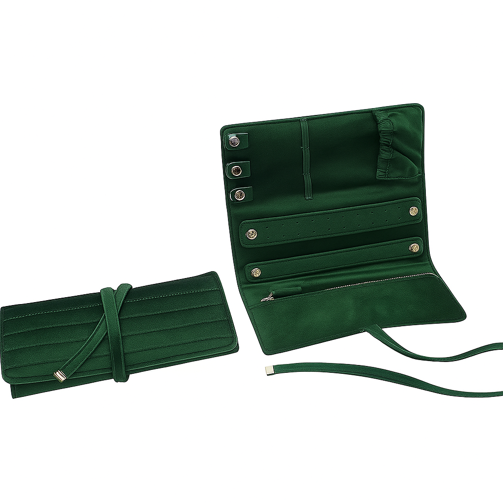 Luxuriöse Schmuckrolle aus Samt