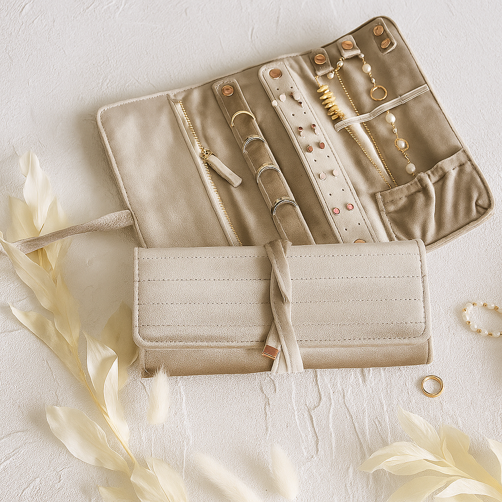 Luxuriöse Schmuckrolle aus Samt