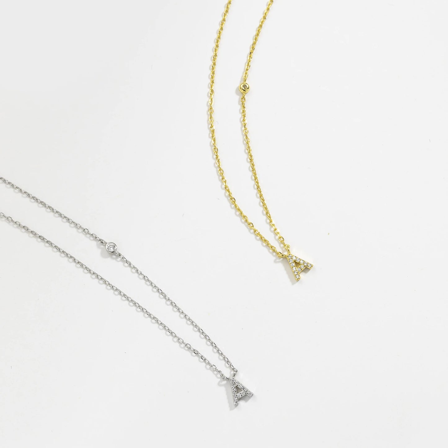 Personalisierte Halskette aus Sterlingsilber, 14K vergoldet