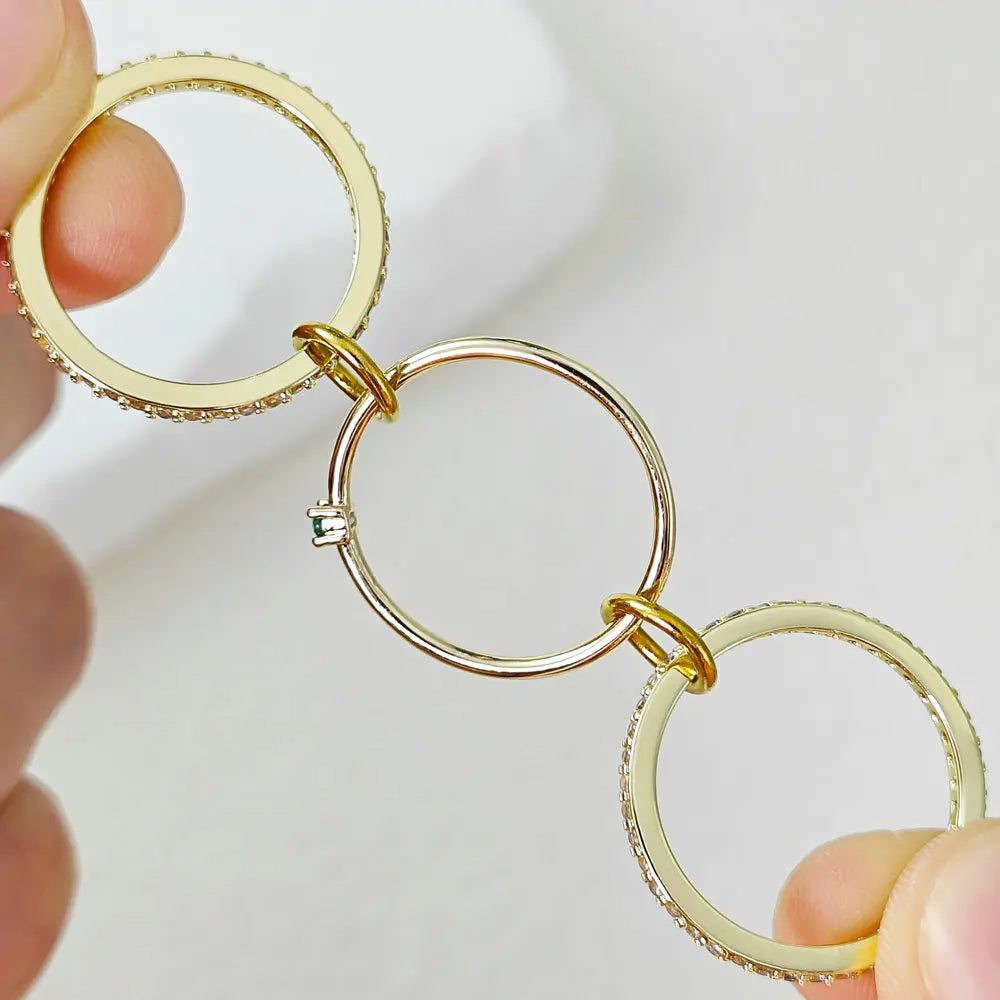 Eleganz im Dreierpack - stapelbare Geburtssteinringe