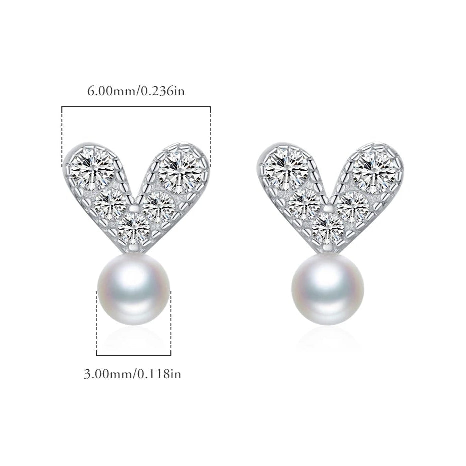 Elegante Ohrringe in Herzform