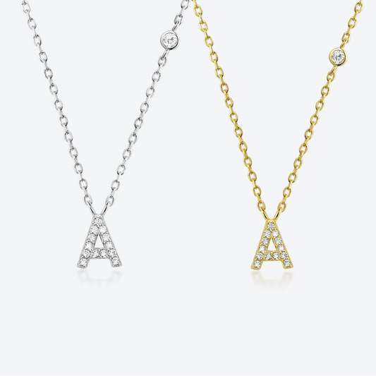 Personalisierte Halskette aus Sterlingsilber, 14K vergoldet