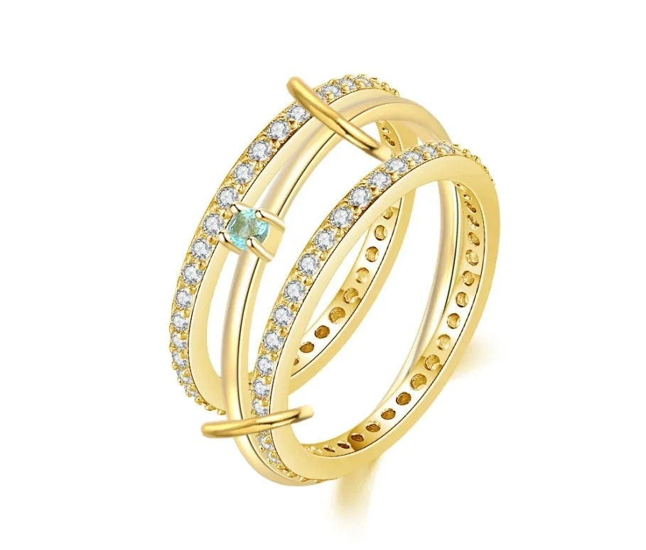 Eleganz im Dreierpack - stapelbare Geburtssteinringe