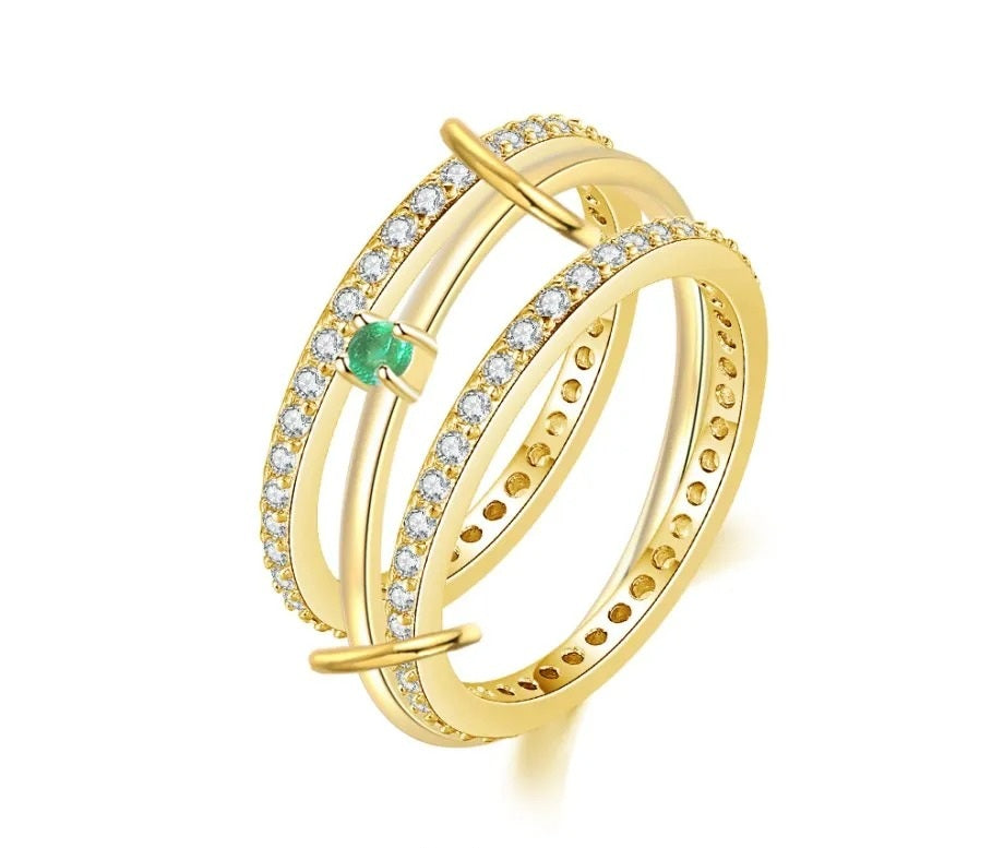 Eleganz im Dreierpack - stapelbare Geburtssteinringe