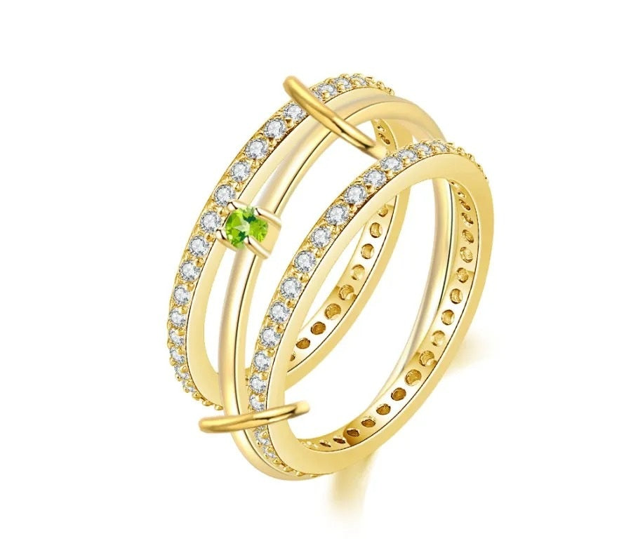 Eleganz im Dreierpack - stapelbare Geburtssteinringe