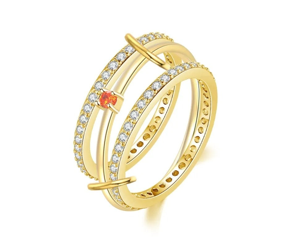 Eleganz im Dreierpack - stapelbare Geburtssteinringe