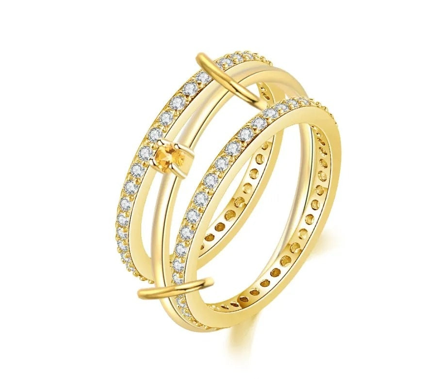 Eleganz im Dreierpack - stapelbare Geburtssteinringe