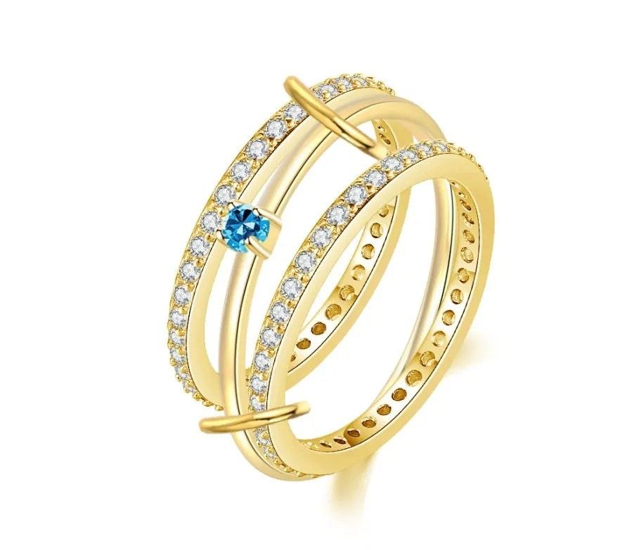 Eleganz im Dreierpack - stapelbare Geburtssteinringe