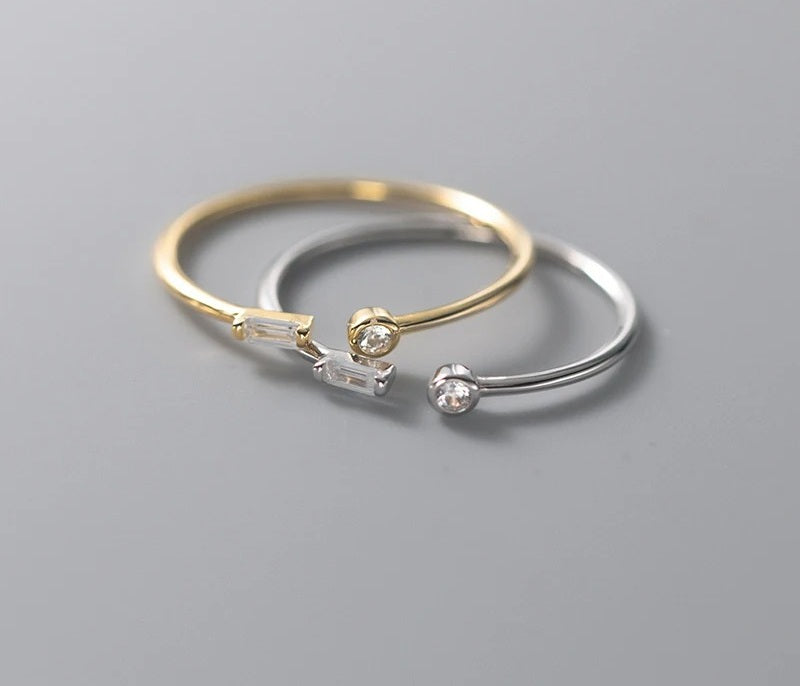 Ring mit klarem Zirkonia