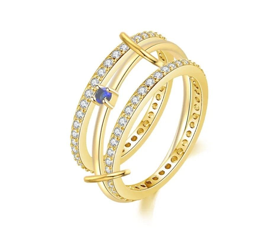 Eleganz im Dreierpack - stapelbare Geburtssteinringe