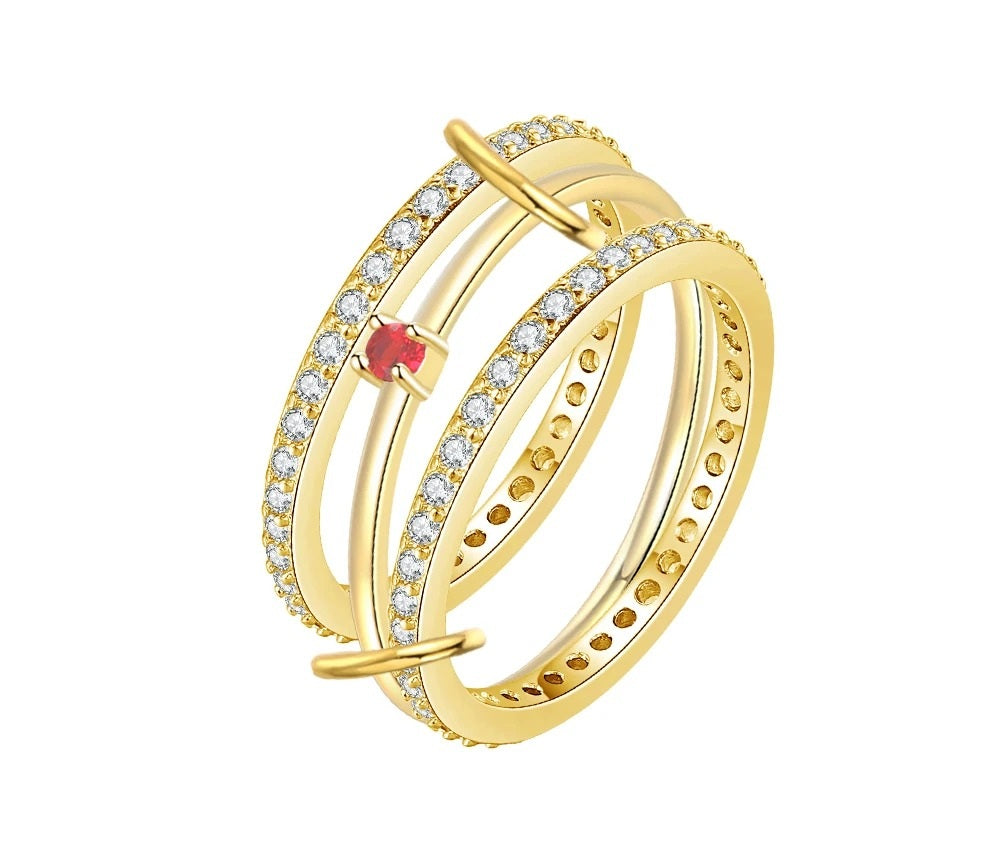 Eleganz im Dreierpack - stapelbare Geburtssteinringe